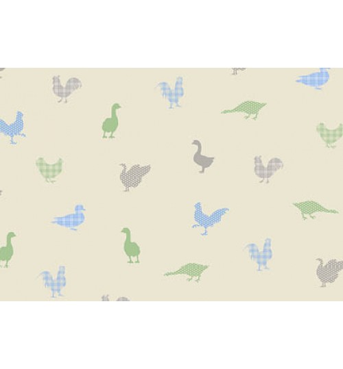 Περσίδα seasons fabric σειρά (κωδ. feathered-friends bluebell)