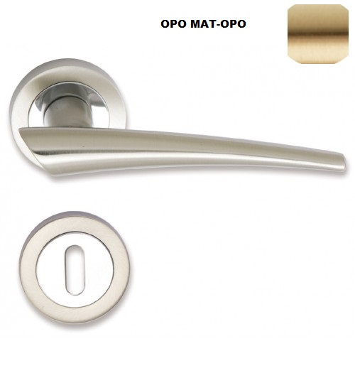 Πόμολο πόρτας χειρολαβή με ροζέτα 101 όρο ματ/όρο