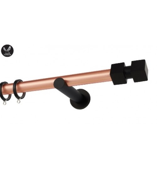 Κουρτινόξυλο Φ25 χαλκός ματ-μαύρο a4144