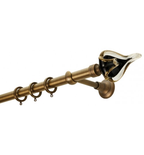 Κουρτινόξυλο μπρονζε muranocrystal 4129 (φ25)