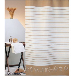 Κουρτίνα μπάνιου υφασμάτινη bathtubs beige (180x200)