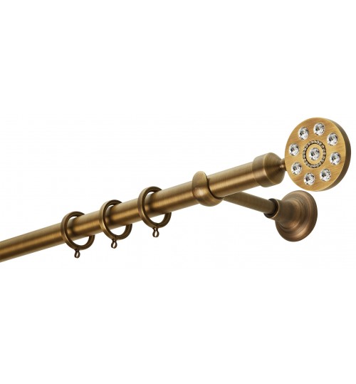 Κουρτινόξυλο μπρονζε swarovski crystal  4051 (φ25)
