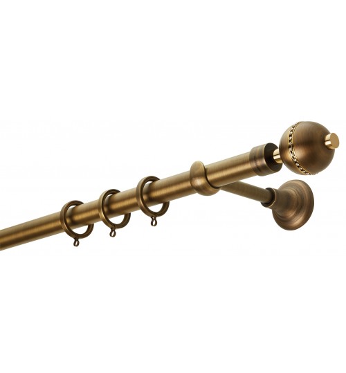 Κουρτινόξυλο μπρονζε swarovski crystal 4126 (φ25)