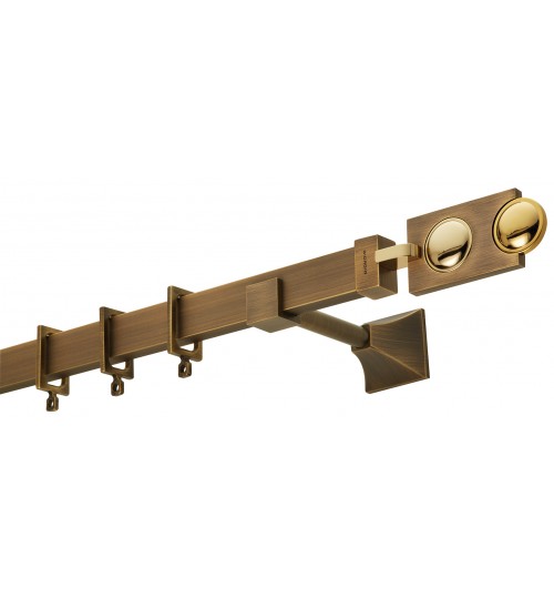 Κουρτινόξυλο μπρονζε πλακέ 4514