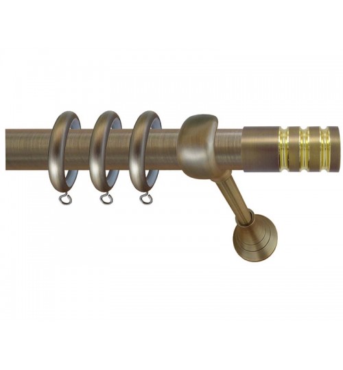 Κουρτινόξυλο μπρονζε οικονομικό 60 (φ25)