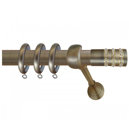 Κουρτινόξυλο μπρονζε οικονομικό 60s (φ25)