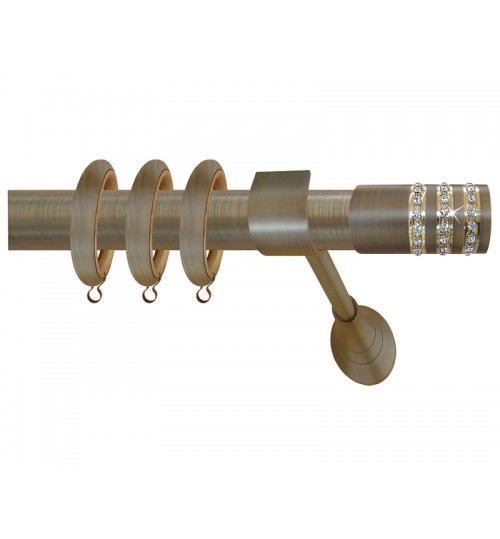 Κουρτινόξυλο μπρονζε οικονομικό 60s (φ35)