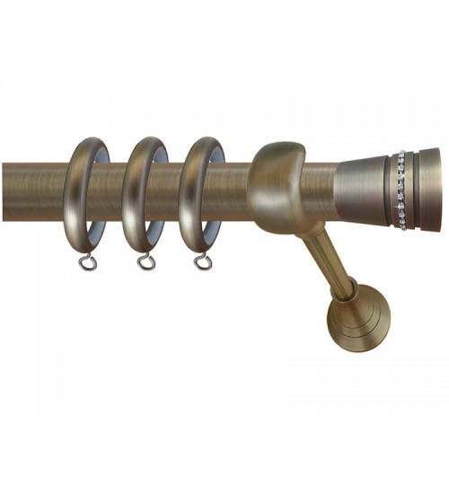 Κουρτινόξυλο μπρονζε οικονομικό 62s (φ25)