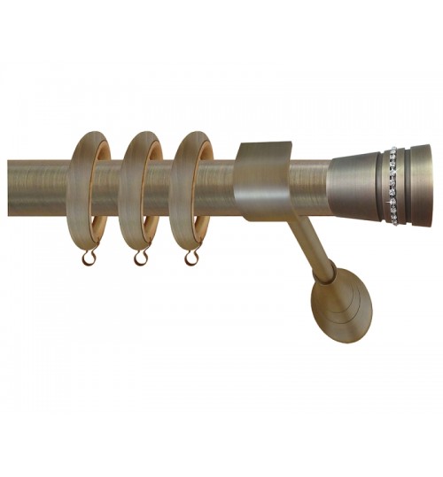 Κουρτινόξυλο μπρονζε οικονομικό 62s (φ35)