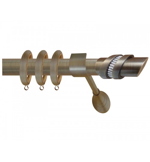 Κουρτινόξυλο μπρονζε οικονομικό 64s (φ35)