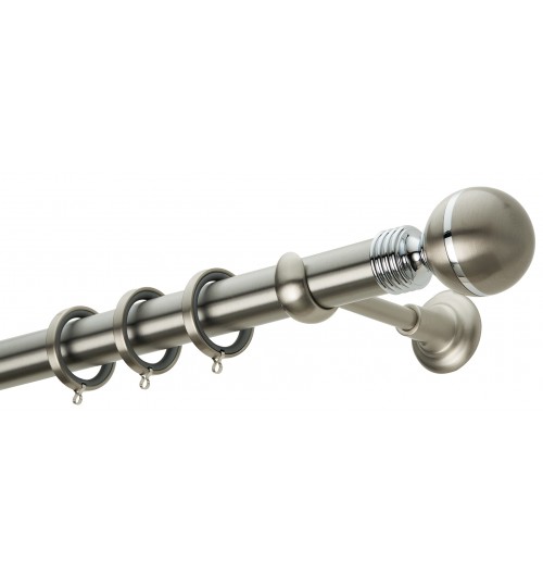 Κουρτινόξυλο inox νικελ ματ 079 (φ35)