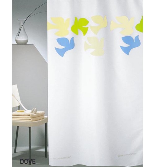Κουρτίνα μπάνιου υφασμάτινη dove white (180x200)