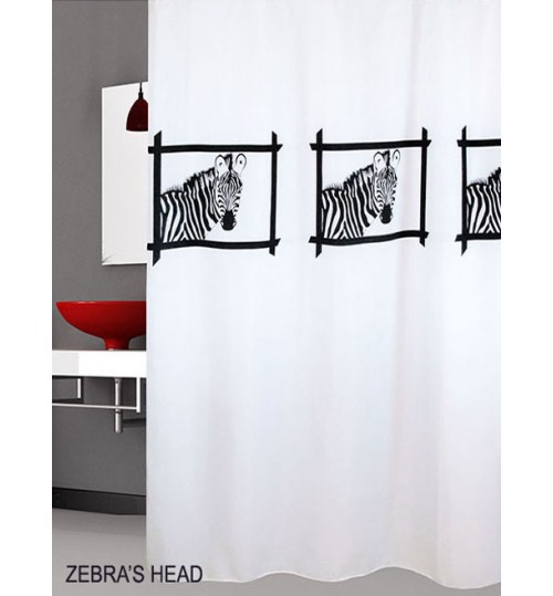 Κουρτίνα μπάνιου υφασμάτινη zebra (180x200)