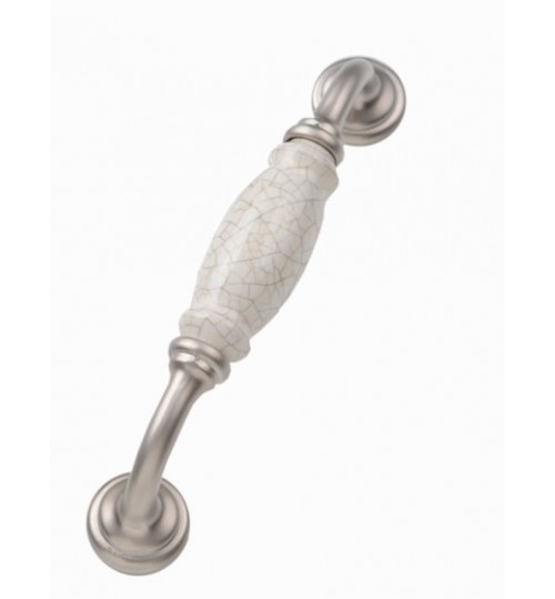 Λαβίτσα επίπλων πορσελάνη 522 νίκελ σατινέ-κρακελε